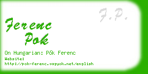 ferenc pok business card